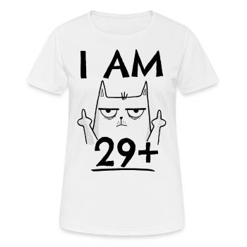 30th birthday woman 30th 30 years - I AM 29+ PLUS - Women's Breathable T-Shirt - white - Front - AI Model Female 172 dark (172cm)