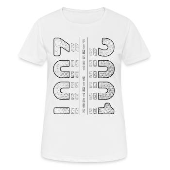 Finest Vintage 2001 Year of birth 2001 Birthday - Women's Breathable T-Shirt - white - Front - AI Model Female 172 dark (172cm)