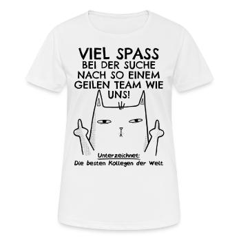 Jobwechsel Neuer Job Abschied Abschiedsgeschenk - Frauen T-Shirt atmungsaktiv - Weiß - Vorne - AI Model Female 172 dark (172cm)
