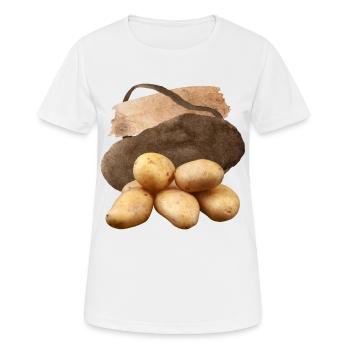 Potato, Potato Design, Vegan Potatoes - Women's Breathable T-Shirt - white - Front - AI Model Female 172 dark (172cm)
