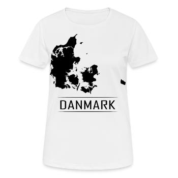 Danmark Carte Pays de vacances - T-shirt respirant Femme - blanc - Devant - AI Model Female 172 dark (172cm)
