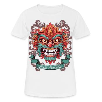 Masque Barong, divinité indonésienne, Bali - T-shirt respirant Femme - blanc - Devant - AI Model Female 172 dark (172cm)
