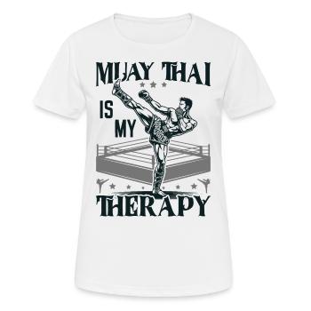 Muay Thai Boxing, Thai Boxer, Thai Boxing - Frauen T-Shirt atmungsaktiv - Weiß - Vorne - AI Model Female 172 dark (172cm)