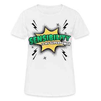 Sensitivity is my superpower trait - Women's Breathable T-Shirt - white - Front - AI Model Female 172 dark (172cm)