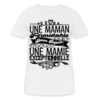 Grandma Gift- An Exceptional Granny. - Women's Breathable T-Shirt - white - Front - AI Model Female 172 dark (172cm)