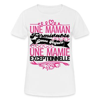 Grandma Gift- An Exceptional Granny. - Women's Breathable T-Shirt - white - Front - AI Model Female 172 dark (172cm)