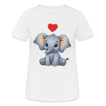 Elephant Colorful Cute Elephant Baby - Women's Breathable T-Shirt - white - Front - AI Model Female 172 dark (172cm)