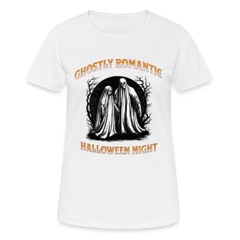 Nuit d’halloween romantique fantomatique - T-shirt respirant Femme - blanc - Devant - AI Model Female 172 dark (172cm)