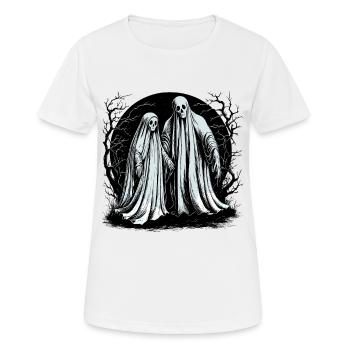 Scary ghost couple haunting - Women's Breathable T-Shirt - white - Front - AI Model Female 172 dark (172cm)