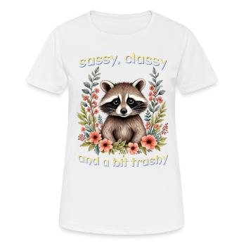 Impertinent, classe et un peu trash - T-shirt respirant Femme - blanc - Devant - AI Model Female 172 dark (172cm)