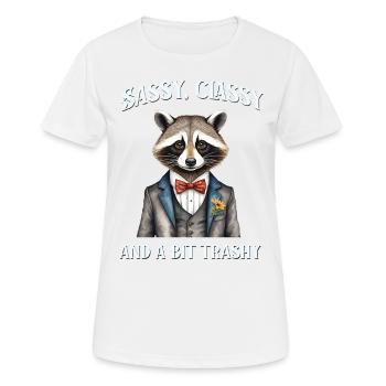 Impertinent, classe et un peu trash - T-shirt respirant Femme - blanc - Devant - AI Model Female 172 dark (172cm)