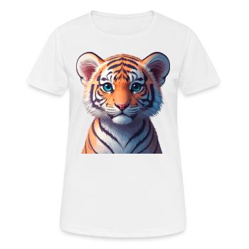 Bengal tiger baby - Women's Breathable T-Shirt - white - Front - AI Model Female 172 dark (172cm)