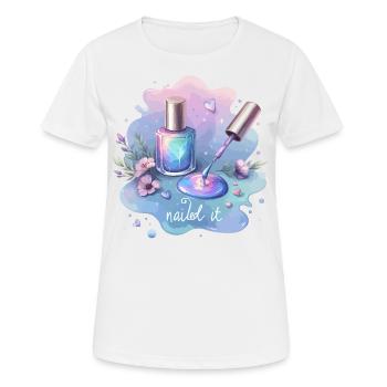 Nailed it Nail Polish Nail Salon - Women's Breathable T-Shirt - white - Front - AI Model Female 172 dark (172cm)