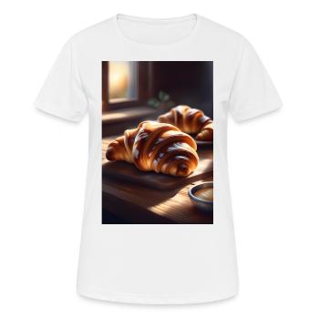 Croissant - Women's Breathable T-Shirt - white - Front - AI Model Female 172 dark (172cm)