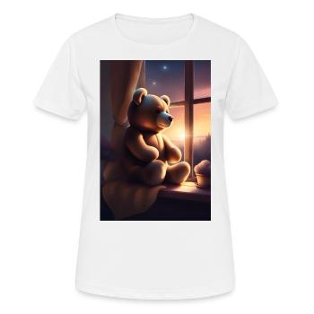 Süßer Teddybär - Frauen T-Shirt atmungsaktiv - Weiß - Vorne - AI Model Female 172 dark (172cm)