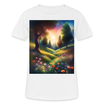 Wunderbares Waldgrafikdesign - Frauen T-Shirt atmungsaktiv - Weiß - Vorne - AI Model Female 172 dark (172cm)