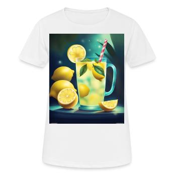 Pichet de limonade en verre - T-shirt respirant Femme - blanc - Devant - AI Model Female 172 dark (172cm)
