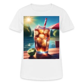 Kaltes Cola-Getränk - Frauen T-Shirt atmungsaktiv - Weiß - Vorne - AI Model Female 172 dark (172cm)