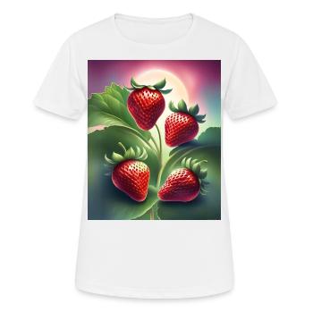 Quatre délicieuses fraises - T-shirt respirant Femme - blanc - Devant - AI Model Female 172 dark (172cm)