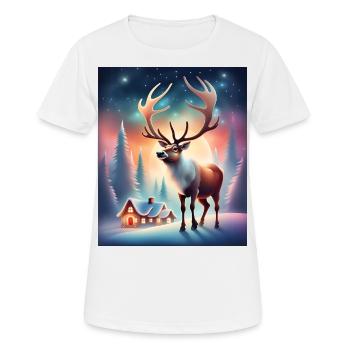 Village du Père Noël rennes - T-shirt respirant Femme - blanc - Devant - AI Model Female 172 dark (172cm)