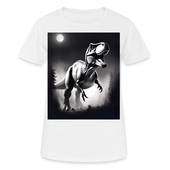 T-rex noir et blanc - T-shirt respirant Femme - blanc - Devant - AI Model Female 172 dark (172cm)