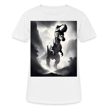 Cooles Tyrannosaurus Rex T-Shirt Design - Frauen T-Shirt atmungsaktiv - Weiß - Vorne - AI Model Female 172 dark (172cm)
