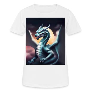 Grauer Drache - Frauen T-Shirt atmungsaktiv - Weiß - Vorne - AI Model Female 172 dark (172cm)
