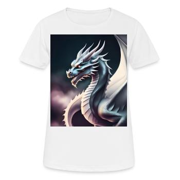 Drachen-Silhouette - Frauen T-Shirt atmungsaktiv - Weiß - Vorne - AI Model Female 172 dark (172cm)