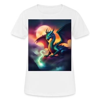 Dragon magique - T-shirt respirant Femme - blanc - Devant - AI Model Female 172 dark (172cm)