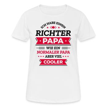 RICHTER PAPA COOL, GERECHT, STIL, JUSTIZ - Frauen T-Shirt atmungsaktiv - Weiß - Vorne - AI Model Female 172 dark (172cm)