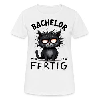 Bachelor Abschluss Absolvent BWL Student Studium - Frauen T-Shirt atmungsaktiv - Weiß - Vorne - AI Model Female 172 dark (172cm)