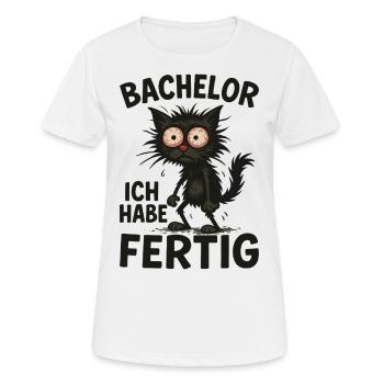 Bachelor Abschluss Absolvent BWL Student Studium - Frauen T-Shirt atmungsaktiv - Weiß - Vorne - AI Model Female 172 dark (172cm)