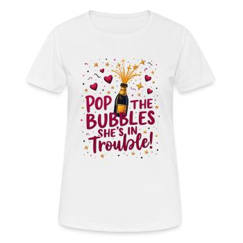 Junggesellenabschied Hemd Braut Squad Hochzeit Spaß - Frauen T-Shirt atmungsaktiv - Weiß - Vorne - AI Model Female 172 dark (172cm)