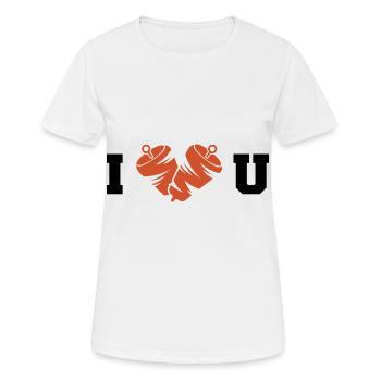 I love Döner Kebab - Doner skewer - Women's Breathable T-Shirt - white - Front - AI Model Female 172 dark (172cm)