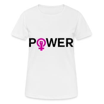 Girl Power Frauenpower - Frauen T-Shirt atmungsaktiv - Weiß - Vorne - AI Model Female 172 dark (172cm)