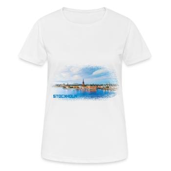 Stockholm Schweden - Frauen T-Shirt atmungsaktiv - Weiß - Vorne - AI Model Female 172 dark (172cm)