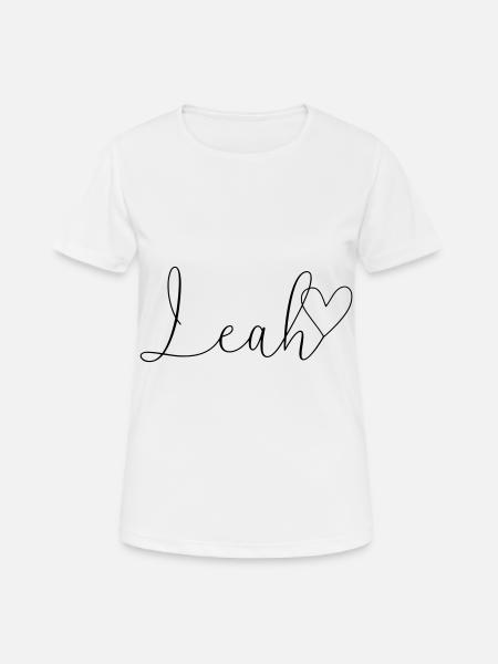 Leah Name First Name Girl - Women's Breathable T-Shirt - white