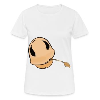 minimalistisches Pony Pferd Pferde Fohlen Maul - Frauen T-Shirt atmungsaktiv - Weiß - Vorne - AI Model Female 172 dark (172cm)