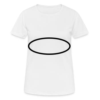 Icônes de cercle ovale - T-shirt respirant Femme - blanc - Devant - AI Model Female 172 dark (172cm)