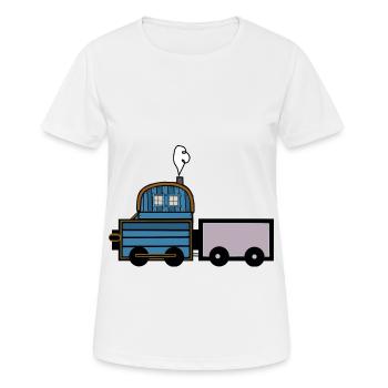 Train Train Locomotive Travel Trains - Women's Breathable T-Shirt - white - Front - AI Model Female 172 dark (172cm)