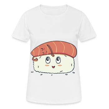 Étreinte de sushi - T-shirt respirant Femme - blanc - Devant - AI Model Female 172 dark (172cm)