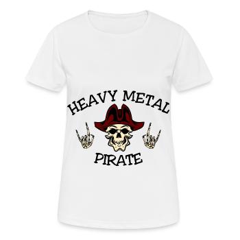 Heavy Metal Pirate Skull - Women's Breathable T-Shirt - white - Front - AI Model Female 172 dark (172cm)