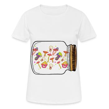 Halloween Pilze Pilz - Frauen T-Shirt atmungsaktiv - Weiß - Vorne - AI Model Female 172 dark (172cm)
