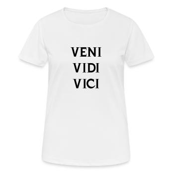 Veni vidi vici - T-shirt respirant Femme - blanc - Devant - AI Model Female 172 dark (172cm)