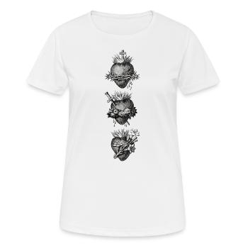 Herzen der Heiligen Familie - Frauen T-Shirt atmungsaktiv - Weiß - Vorne - AI Model Female 172 dark (172cm)