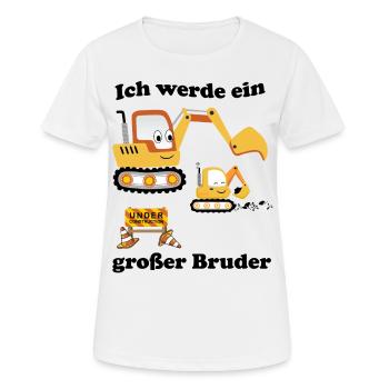 Nachwuchs verkünden Ich werde großer Bruder 2021 - Frauen T-Shirt atmungsaktiv - Weiß - Vorne - AI Model Female 172 dark (172cm)