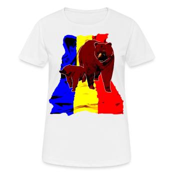 Roumanie - T-shirt respirant Femme - blanc - Devant - AI Model Female 172 dark (172cm)