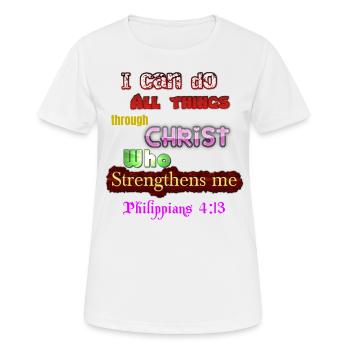 Bibelvers Bibelvers Heiliger Geist Heiliger Geist - Frauen T-Shirt atmungsaktiv - Weiß - Vorne - AI Model Female 172 dark (172cm)