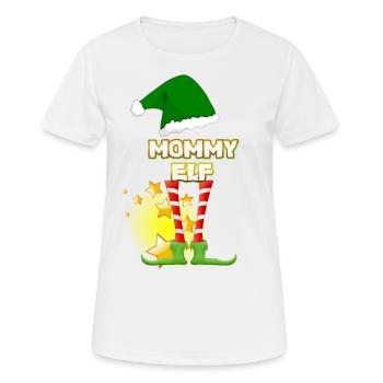 Elf Elf Elf, Lustige Weihnachten lustige Weihnachten - Frauen T-Shirt atmungsaktiv - Weiß - Vorne - AI Model Female 172 dark (172cm)