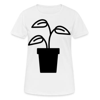 Pflanze Symbole Form - Frauen T-Shirt atmungsaktiv - Weiß - Vorne - AI Model Female 172 dark (172cm)